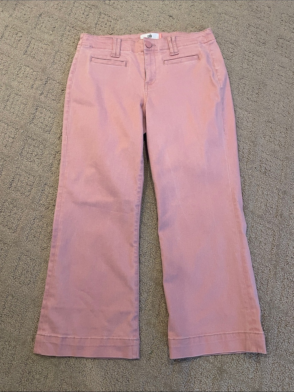 CAbi Dusty Pink Wide-Leg Jeans